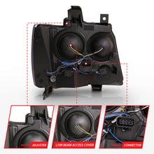 Load image into Gallery viewer, ANZO 07-14 Chevy Tahoe Projector Headlights w/ Plank Style Design Black w/ Amber Headlights ANZO
