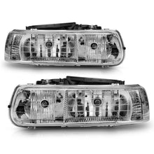 Load image into Gallery viewer, ANZO 1999-2002 Chevrolet Silverado 1500 Crystal Headlights Chrome Headlights ANZO
