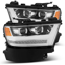 Load image into Gallery viewer, AlphaRex 19-20 Dodge Ram 1500 LUXX LED Proj Headlights Plank Chrome w/Activ Light/Seq Signal/DRL Headlights AlphaRex
