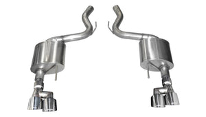 Corsa 18-19 Ford Mustang 5.0L 3in Touring Axle-Back Dual Rear Exit 4in Polished Pro-Series Tips Axle Back CORSA Performance   