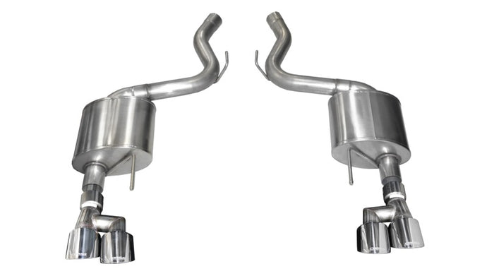 Corsa 18-19 Ford Mustang 5.0L 3in Touring Axle-Back Dual Rear Exit 4in Polished Pro-Series T Axle Back CORSA Performance   