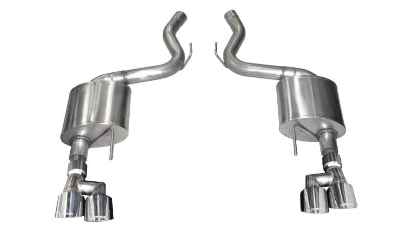 Corsa 18-19 Ford Mustang 5.0L 3in Touring Axle-Back Dual Rear Exit 4in Polished Pro-Series T Axle Back CORSA Performance   