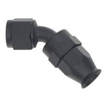 Load image into Gallery viewer, DeatschWerks 8AN Female Swivel 45-Degree Hose End PTFE (Incl 1 Olive Insert) - Anodized Matte Black Fittings DeatschWerks
