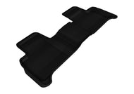 3D MAXpider 2012-2018 Mercedes-Benz GLE-Class/GLS-Class/ML-Class Kagu 2nd Row Floormats - Black Floor Mats - Rubber 3D MAXpider   