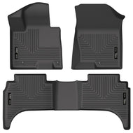 Husky Liners 2022 Hyundai Santa Cruz WeatherBeater Front & 2nd Seat Floor Liners - Black Floor Mats - Rubber Husky Liners