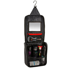 Load image into Gallery viewer, ARB Toiletries Bag Charcoal Finish w/ Red Highlights PVC Outer Shell Mesh Pockets Mirror Tow Straps ARB

