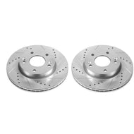Power Stop 10-11 Kia Soul Front Evolution Drilled & Slotted Rotors - Pair Brake Rotors - Slot & Drilled PowerStop   