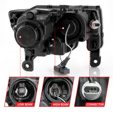 Load image into Gallery viewer, ANZO 2017-2018 Jeep Grand Cherokee Projector Headlights w/ Plank Style Switchback - Chrome w/ Amber Headlights ANZO
