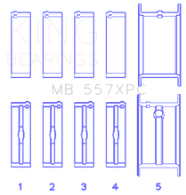 Load image into Gallery viewer, King General Motors 262/ 267/ 302/ 307/ 327/ 350 (Size STDX) pMaxBlack Coated Main Bearing Set Bearings King Engine Bearings
