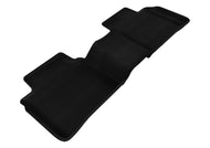 3D MAXpider 2013-2018 Nissan Altima Sedan Kagu 2nd Row Floormats - Black Floor Mats - Rubber 3D MAXpider   