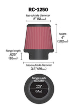 Load image into Gallery viewer, K&amp;N Universal Chrome Filter 2.25 Inch Flange / 3.5 Inch Base / 2 Inch Top / 4 Inch Height Air Filters - Universal Fit K&amp;N Engineering   
