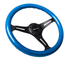 Load image into Gallery viewer, NRG Classic Wood Grain Steering Wheel (350mm) Blue Pearl/Flake Paint w/Black 3-Spoke Center Steering Wheels NRG
