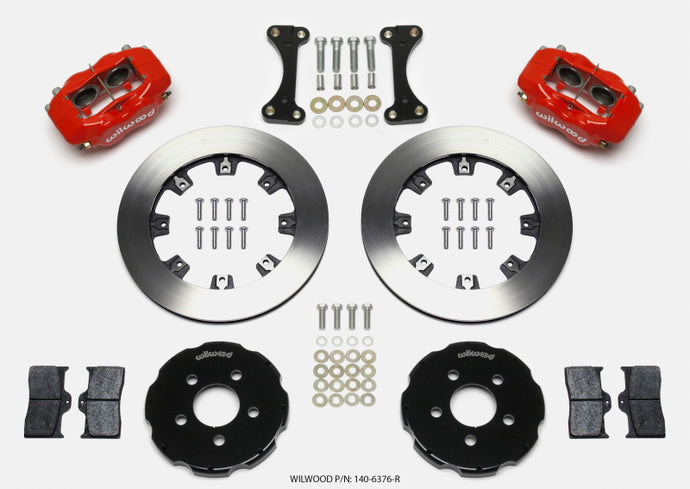 Wilwood Forged Dynalite Front Hat Kit 12.19in Red 00-04 PT Cruiser/03-04 SRT/4 Big Brake Kits Wilwood
