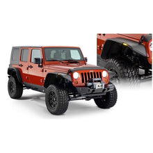 Load image into Gallery viewer, Bushwacker 07-18 Jeep Wrangler Unlimited Flat Style Flares 4pc 4-Door Sport Utility Only - Black Fender Flares Bushwacker
