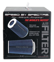 Load image into Gallery viewer, Spectre Adjustable Conical Air Filter 9-1/2in. Tall (Fits 3in. / 3-1/2in. / 4in. Tubes) - Blue Air Filters - Universal Fit Spectre
