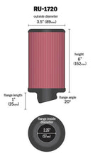 Load image into Gallery viewer, K&amp;N Filter Universal Rubber Round Air Filter 20 Deg Flange Angle 2.25in Flange ID x 3.5in OD x 6in H Air Filters - Universal Fit K&amp;N Engineering   
