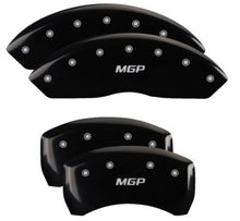 Load image into Gallery viewer, MGP 4 Caliper Covers Engraved Front &amp; Rear MGP Black Finish Silver Char 2019 Chevrolet Blazer Caliper Covers MGP
