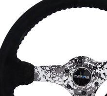 Load image into Gallery viewer, NRG Reinforced Steering Wheel (350mm / 3in. Deep) Blk Suede w/Hydrodipped Digi-Camo Spokes Steering Wheels NRG

