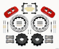 Wilwood AERO4 Rear Kit 14.00 Drilled Red 2007-2011 BMW E90 Series w/Lines Big Brake Kits Wilwood
