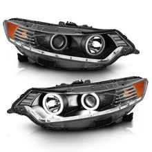 Load image into Gallery viewer, ANZO 2009-2012 Acura Tsx Projector Headlights w/ Halo Black (CCFL) (HID Compatible) Headlights ANZO

