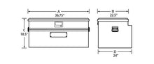 Load image into Gallery viewer, Tradesman Aluminum Flush Mount Truck Tool Box Full/Wide (36in.) - Black Truck Boxes &amp; Storage Tradesman
