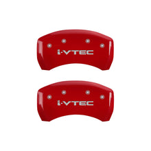 Load image into Gallery viewer, MGP 4 Caliper Covers Engraved Front &amp; Rear i-Vtec Red finish silver ch Caliper Covers MGP
