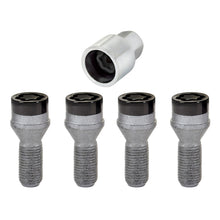 Load image into Gallery viewer, McGard Wheel Lock Bolt Set - 4pk. (Cone Seat) M14X1.25 / 17mm Hex / 27.3mm Shank Length - Black Wheel Bolts McGard
