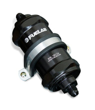 Load image into Gallery viewer, Fuelab 848 In-Line Fuel Filter Standard -6AN In/Out 40 Micron Stainless w/Check Valve - Black Fuel Filters Fuelab
