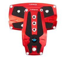 Load image into Gallery viewer, NRG Brushed Aluminum Sport Pedal A/T - Red w/Black Rubber Inserts Pedal Covers NRG
