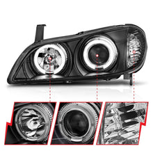 Load image into Gallery viewer, ANZO 2000-2004 Infiniti I30 Projector Headlights w/ Halo Black Headlights ANZO
