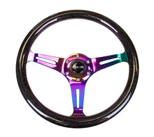 Load image into Gallery viewer, NRG Classic Wood Grain Steering Wheel (350mm) Black Sparkle/Galaxy Color w/Neochrome 3-Spoke Steering Wheels NRG
