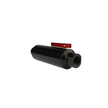 Load image into Gallery viewer, Aeromotive AER12331 Aeromotive In-Line AN-10 Filter w/Shutoff Valve 100 Micron SS Element - Black Anodize Finish
