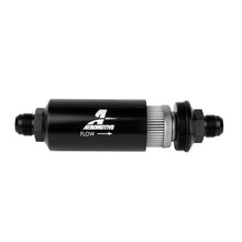 Load image into Gallery viewer, Aeromotive AER12389 Aeromotive In-Line Filter - (AN-10) 100 Micron Stainless Steel Element Black Anodize Finish
