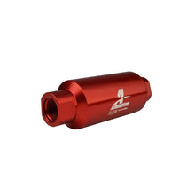 Load image into Gallery viewer, Aeromotive AER12335 Aeromotive In-Line Filter - AN-10 size - 40 Micron SS Element - Red Anodize Finish
