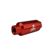Load image into Gallery viewer, Aeromotive AER12335 Aeromotive In-Line Filter - AN-10 size - 40 Micron SS Element - Red Anodize Finish

