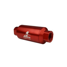 Load image into Gallery viewer, Aeromotive AER12335 Aeromotive In-Line Filter - AN-10 size - 40 Micron SS Element - Red Anodize Finish
