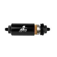 Load image into Gallery viewer, Aeromotive AER12347 Aeromotive In-Line Filter - (AN-6 Male) 10 Micron Fabric Element Bright Dip Black Finish
