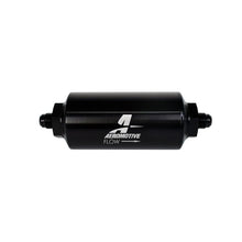 Load image into Gallery viewer, Aeromotive AER12345 Aeromotive In-Line Filter - (AN-6 Male) 10 Micron Microglass Element Bright Dip Black Finish
