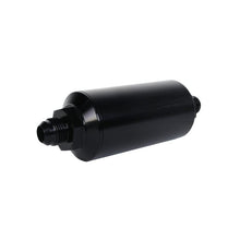 Load image into Gallery viewer, Aeromotive AER12378 Aeromotive In-Line Filter - (AN -8 Male) 40 Micron Stainless Mesh Element Bright Dip Black Finish
