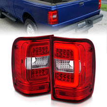 Load image into Gallery viewer, ANZO 2001-2011 Ford Ranger LED Tail Lights w/ Light Bar Chrome Housing Red/Clear Lens Tail Lights ANZO
