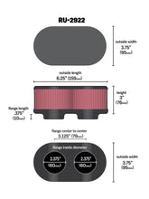 Load image into Gallery viewer, K&amp;N Filter Universal Filter 2 3/4 inch Dual Flange GSXR Oval (2/Box) Air Filters - Universal Fit K&amp;N Engineering   
