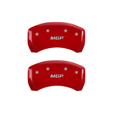 Load image into Gallery viewer, MGP 4 Caliper Covers Engraved Front &amp; Rear MGP Red finish silver ch Caliper Covers MGP
