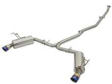 Load image into Gallery viewer, aFe AFE49-36615-L aFe POWER Takeda 16-17 Honda Civic I4-1.5L (t) 2.5-2.25in 304 SS CB Dual-Exit Exhaust Blue Tips
