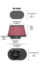 Load image into Gallery viewer, K&amp;N Filter Universal Clamp-On Filter 2in Flange / 2-23/32in Base / 3in x 2in Top / 2-3/4in Height Air Filters - Universal Fit K&amp;N Engineering   
