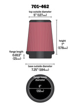 Load image into Gallery viewer, Airaid AIR701-462 Airaid Universal Air Filter - Cone 6 x 7-1/4 x 5 x 7
