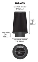 Load image into Gallery viewer, Airaid AIR702-469 Airaid Universal Air Filter - Cone 6 x 7 1/4 x 5 x 9 - Blue SynthaMax
