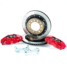Load image into Gallery viewer, Alcon ALCBKR5059D17 Alcon 07+ Jeep JK w/ 6x5.5in Hub 355x22mm Rotor 4-Piston Red Calipers Rear Brake Upgrade Kit
