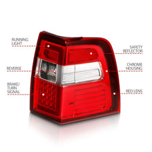 Load image into Gallery viewer, ANZO ANZ311410 ANZO 07-17 For Expedition LED Taillights w/ Light Bar Chrome Housing Red/Clear Lens
