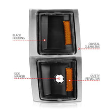 Load image into Gallery viewer, ANZO ANZ521042 ANZO 1994-1998 Chevrolet Blazer Corner Lights Black Housing Clear Lens w/ Amber Reflector
