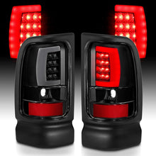 Load image into Gallery viewer, ANZO ANZ311339 ANZO 1994-2001 Dodge Ram 1500 LED Taillights Plank Style Black w/Clear Lens
